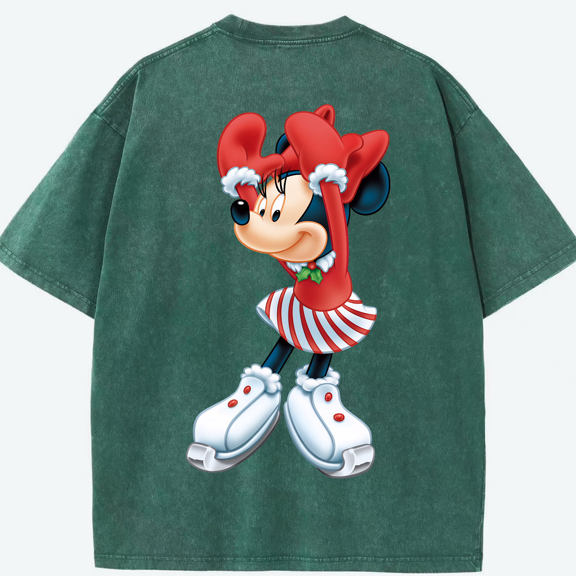 （画像用） ミッキーマウス Mickey Mouse 綿100% ヴィンテージ風 半袖Tシャツ（背面プリント）